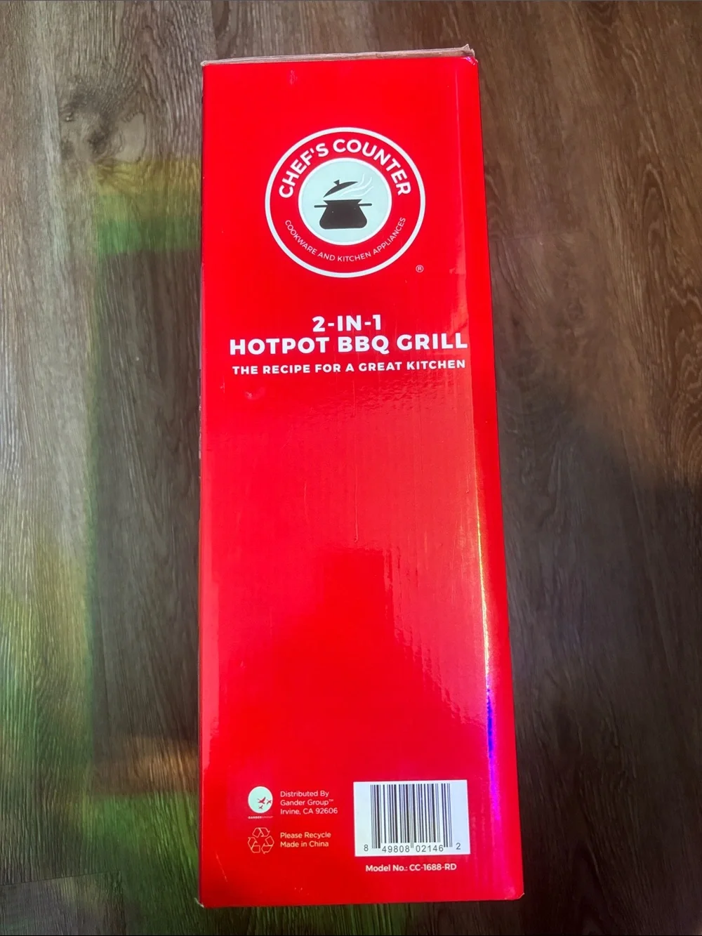 2-in-1 Hotpot BBQ Grill - Red